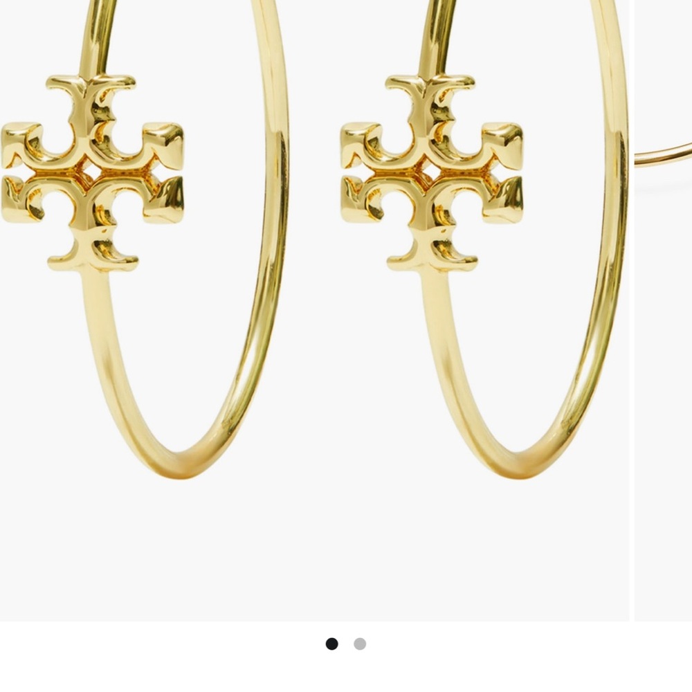 Tory Burch Silver Hoop Earrings